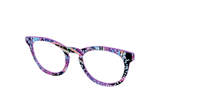 The Vaporwave Marble with Star Glitter - Angle Top Thumbnail - Pair Eyewear