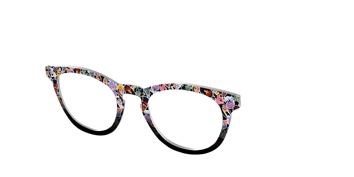 Villains Stickers - Angle Top Image - Pair Eyewear