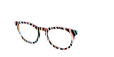 The Vivid Zebra Stripes - Angle Top Thumbnail - Pair Eyewear