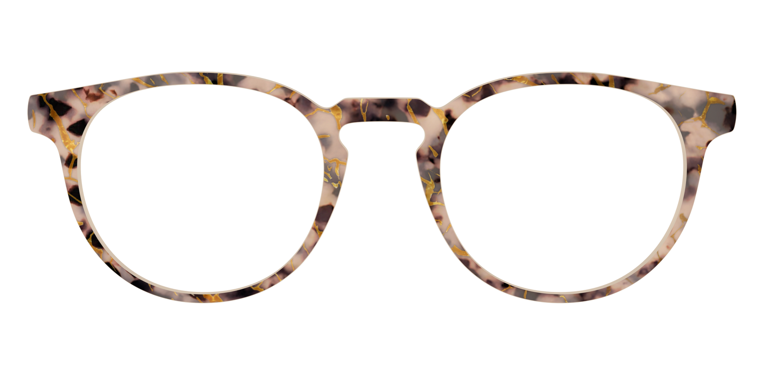 The Almond Tortoise with Gold Streaks - Front Top Image - Pair Eyewear