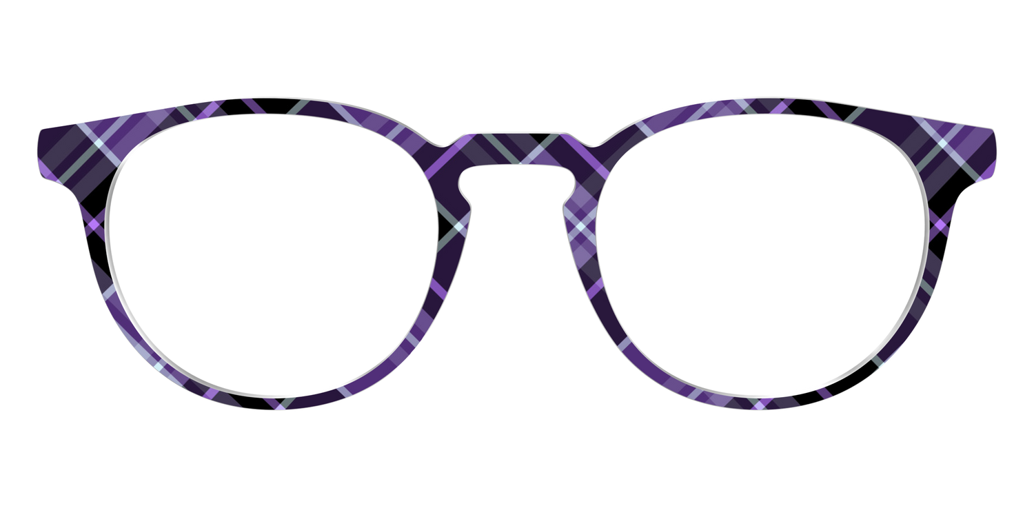 The Blackberry Plaid - Front Top Image - Pair Eyewear