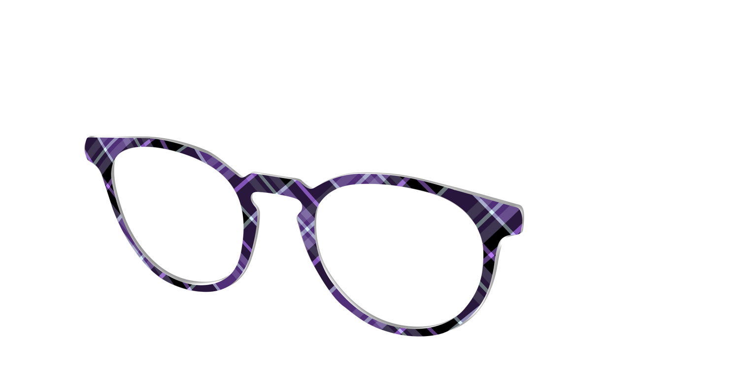 The Blackberry Plaid - Angle Top Image - Pair Eyewear