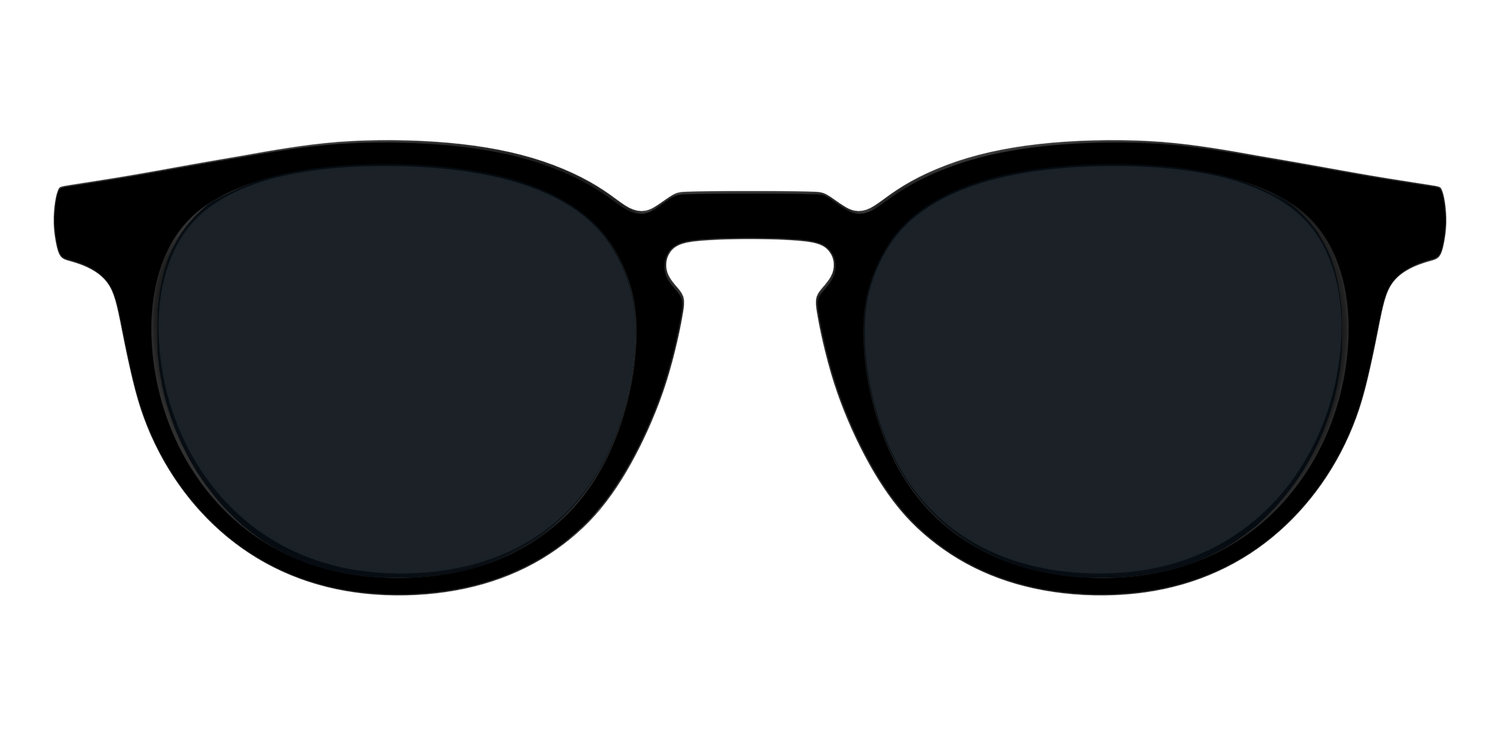 The Non-Polarized Black Sun Top - Front Top Image - Pair Eyewear