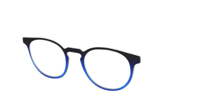 The Black to Blueberry Gradient - Angle Top Thumbnail - Pair Eyewear