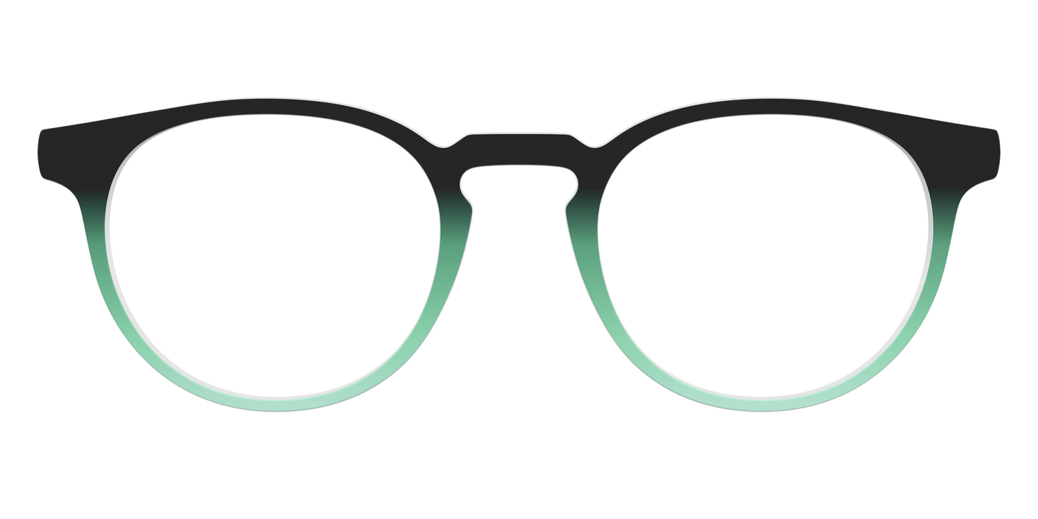The Black to Spearmint Gradient - Front Top Image - Pair Eyewear