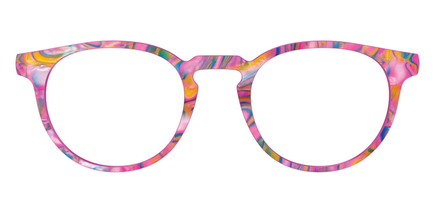 The Bubble Gum Pearl Marble - Front Top Image - Pair Eyewear