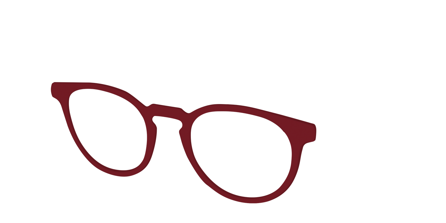 The Burgundy - Angle Top Image - Pair Eyewear