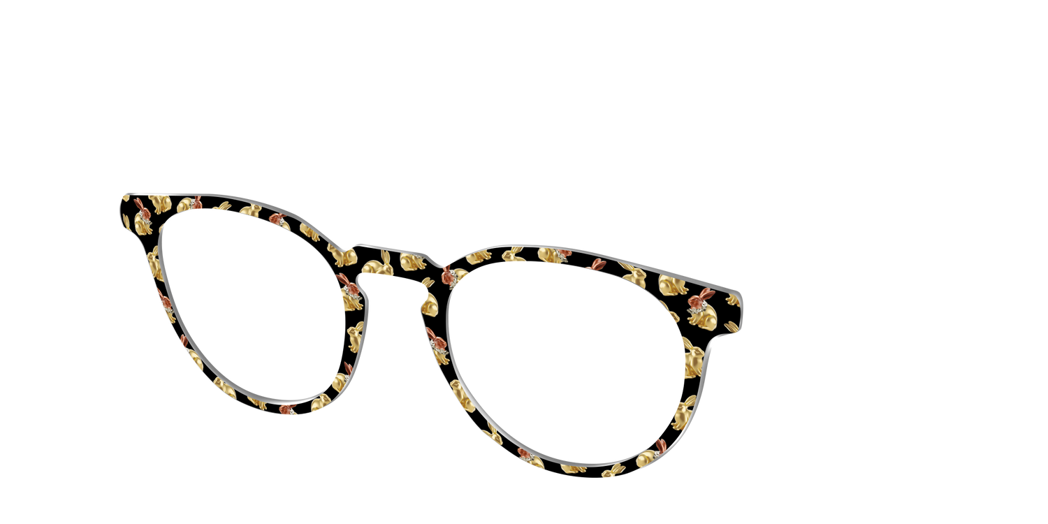 The Chocolate Chrome Rabbits - Angle Top Image - Pair Eyewear