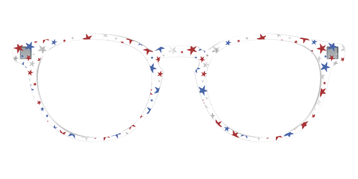 The Multi Stars Crystal with Silver Foil - Front Top Image - Pair Eyewear