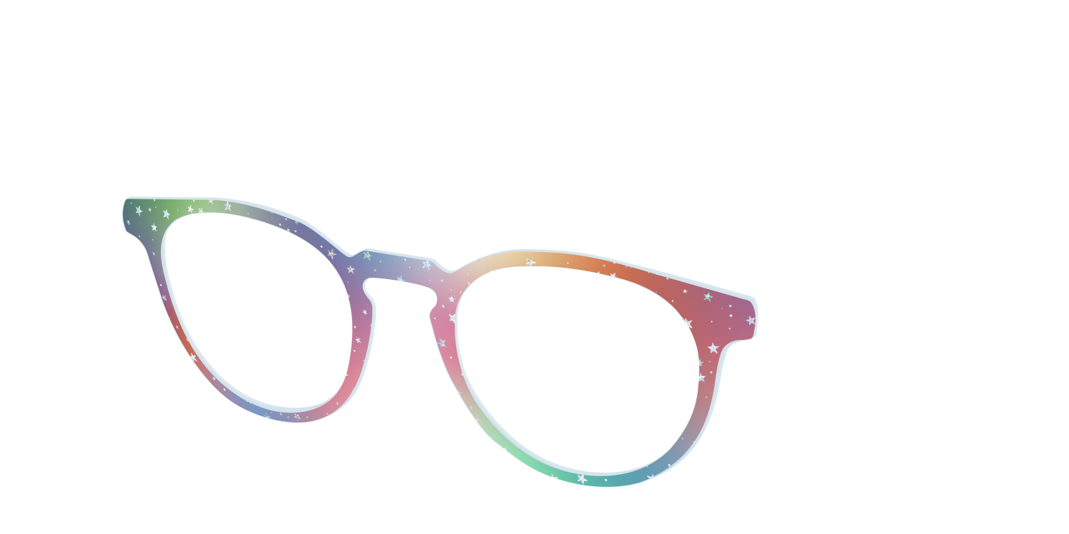 The Rainbow Holographic Celestial - Angle Top Image - Pair Eyewear