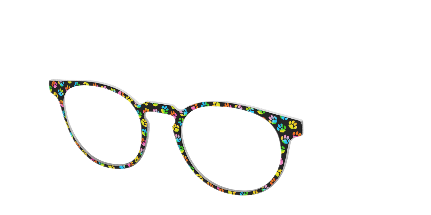 The Rainbow Paw Print - Angle Top Image - Pair Eyewear