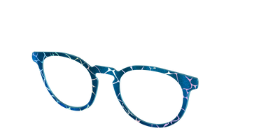 The Teal Shimmer Holographic Pool - Angle Top Thumbnail - Pair Eyewear