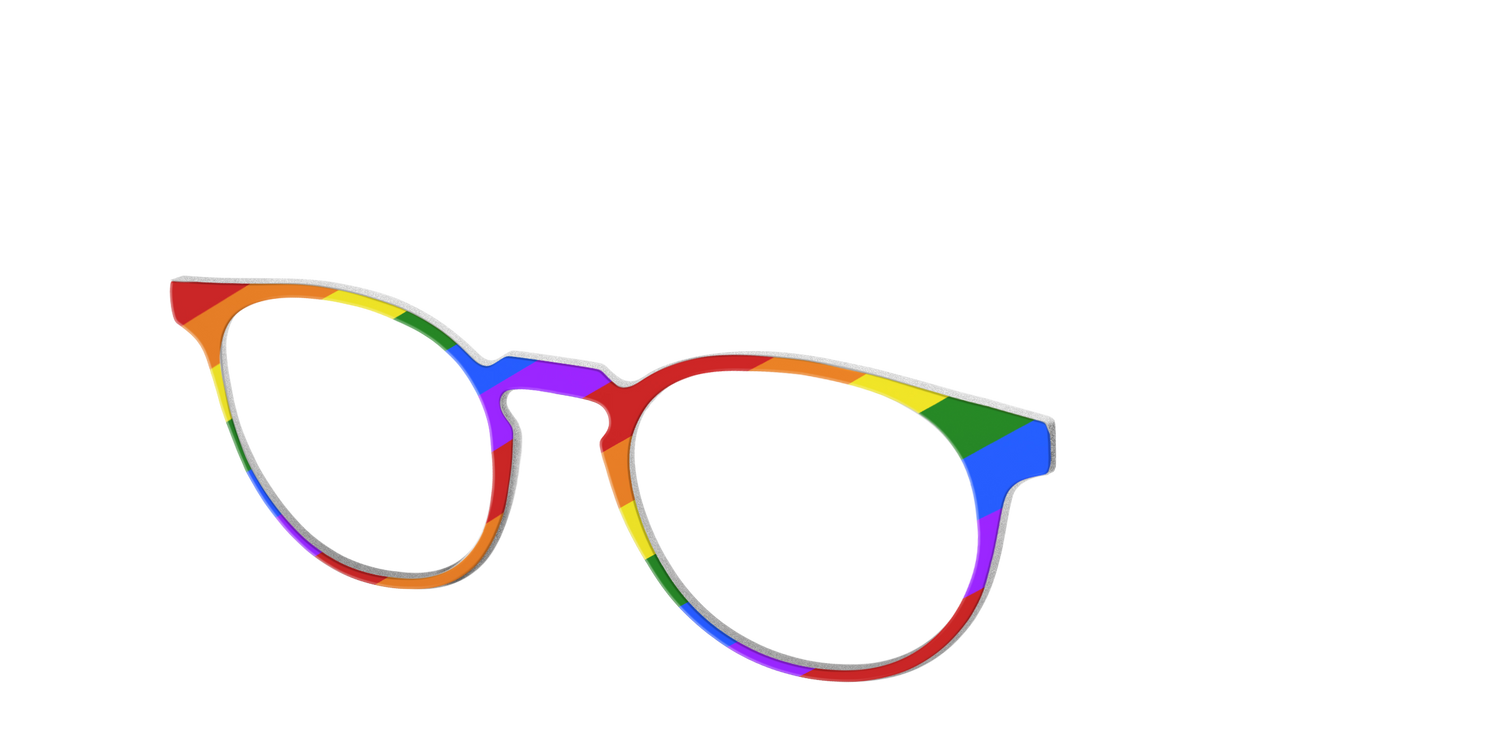 The Traditional Pride Flag - Angle Top Image - Pair Eyewear