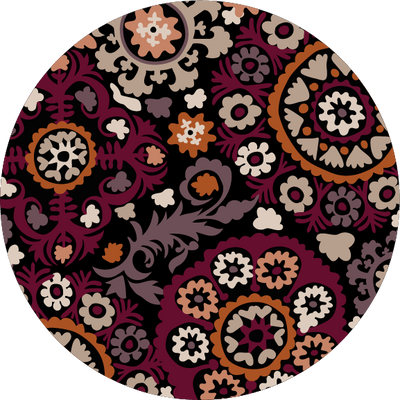 The Maroon to Blush Gradient Polka Dot