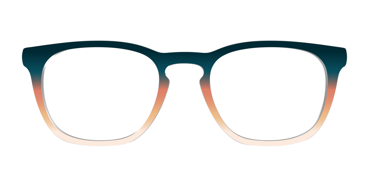 The Aegean to Apricot Gradient - Front Top Image - Pair Eyewear