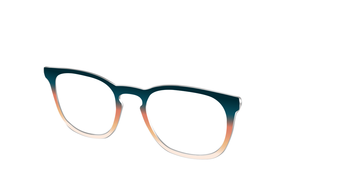 The Aegean to Apricot Gradient - Angle Top Image - Pair Eyewear