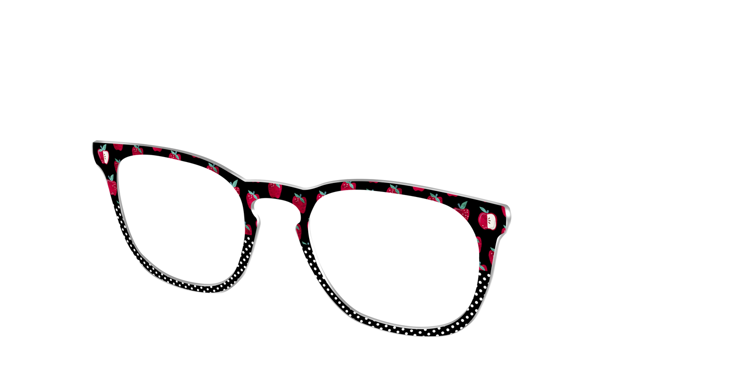 The Apple Polka Dot Split - Angle Top Image - Pair Eyewear