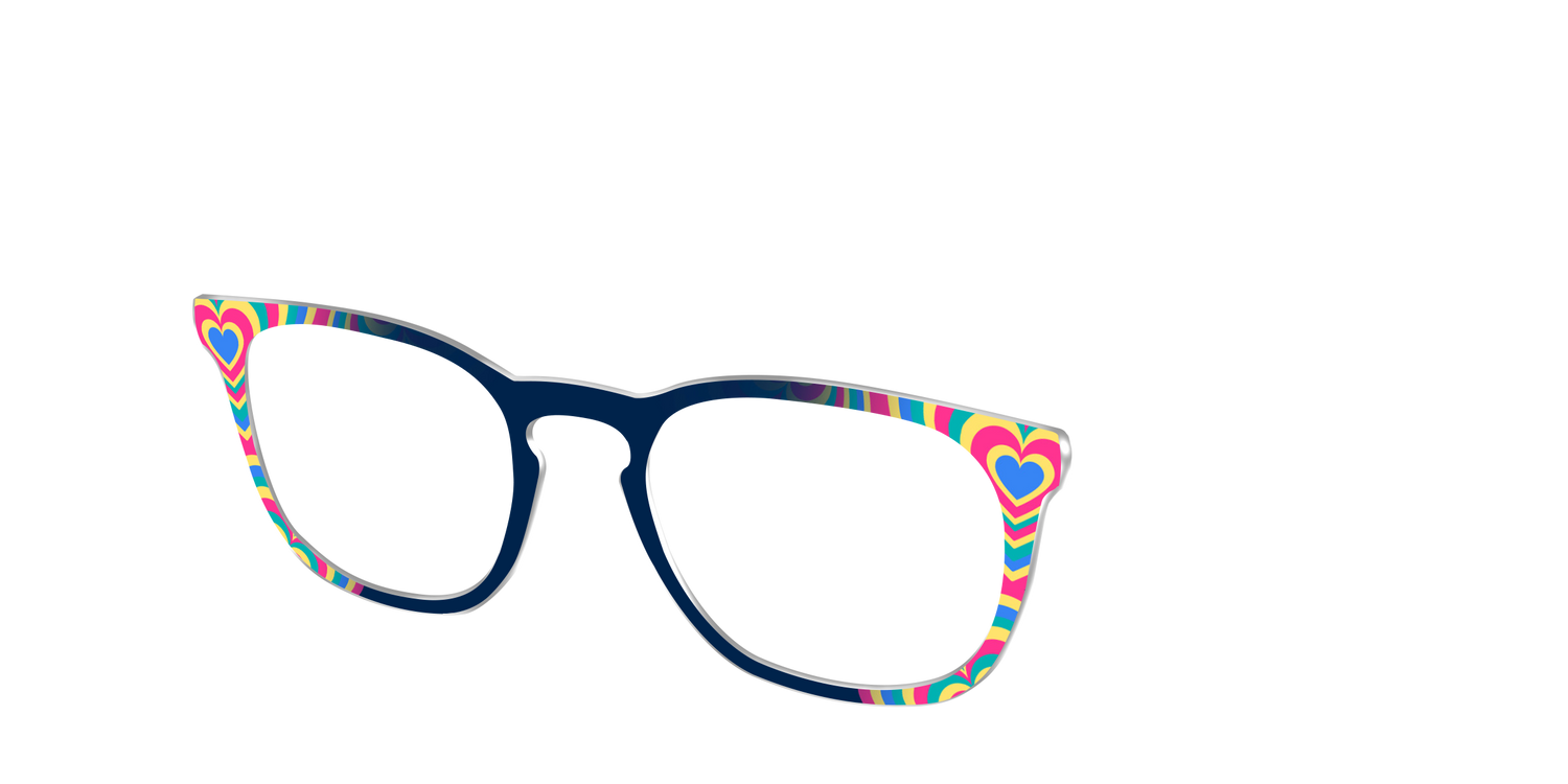The Beaming Hearts - Angle Top Image - Pair Eyewear