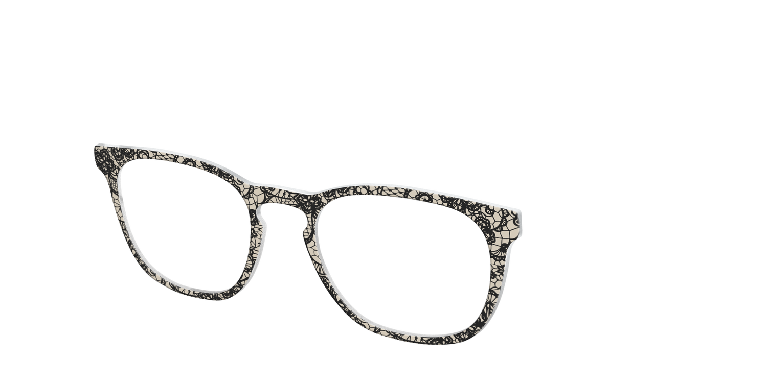 The Black Classic Lace - Angle Top Image - Pair Eyewear