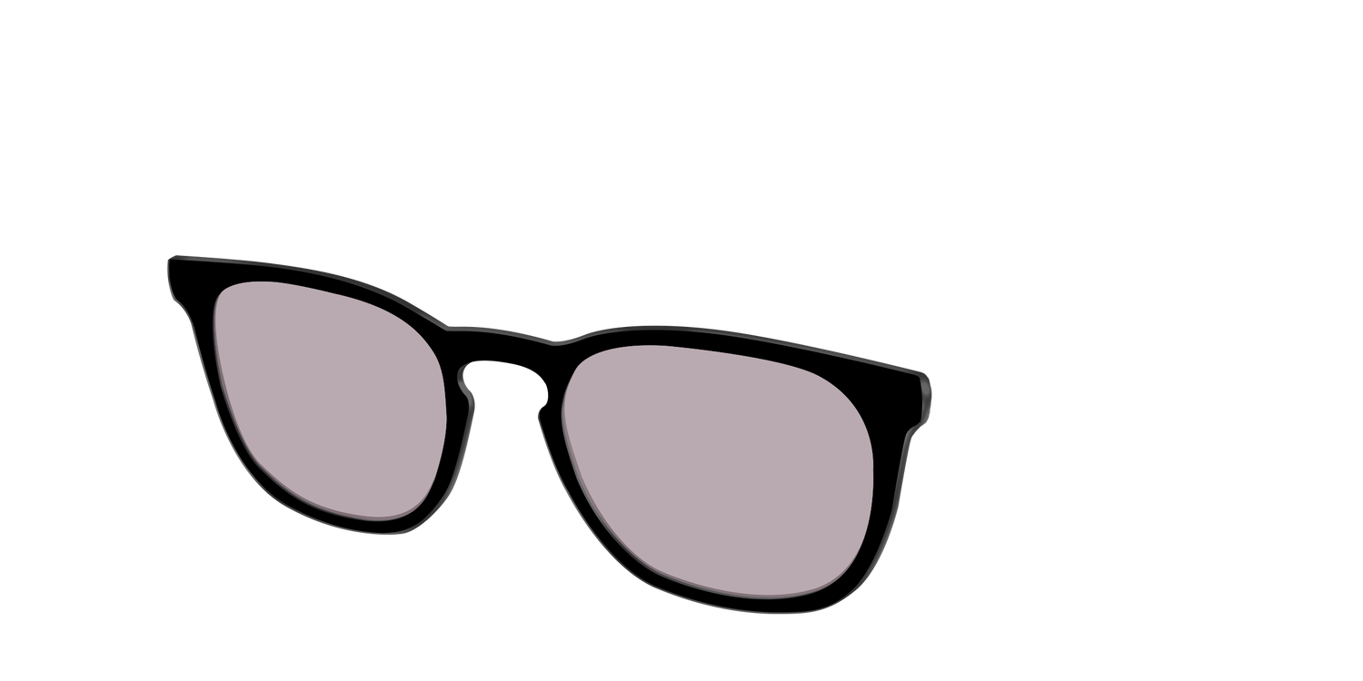 The Black with Gray Gaming Lens - Angle Top Image - Pair Eyewear
