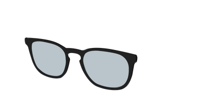The Black With Slate Blue Lens - Angle Top Thumbnail - Pair Eyewear