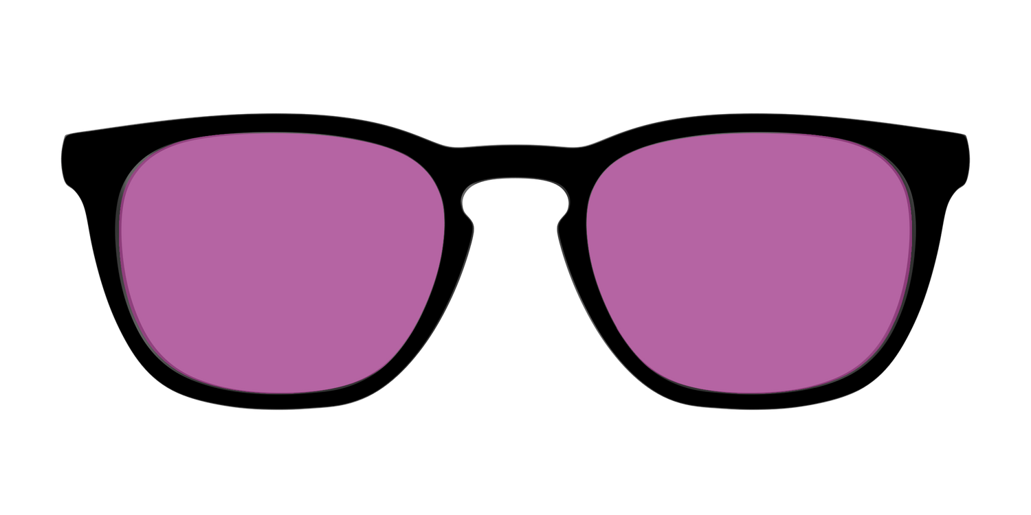 The Black with Violet Golf Lens - Front Top Image - Pair Eyewear