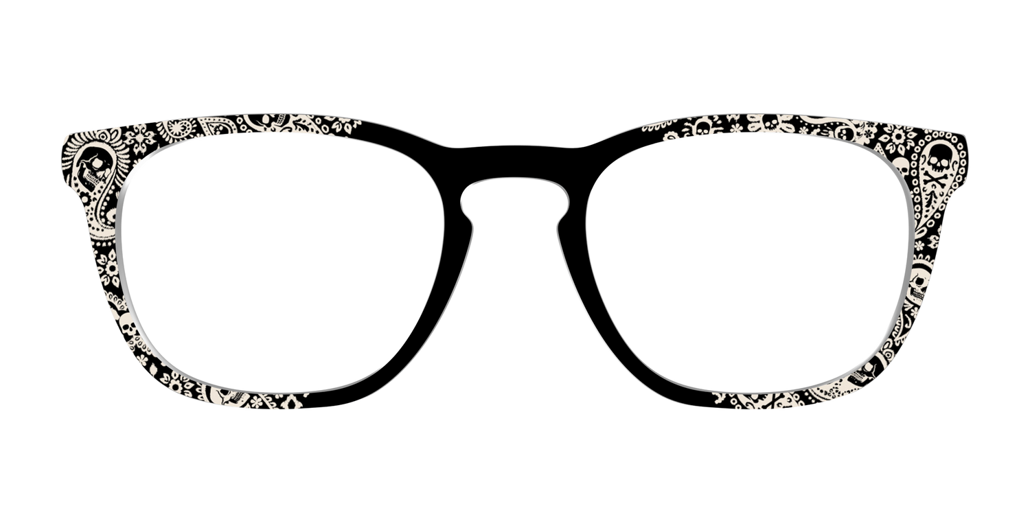 The Bone White Paisley - Front Top Image - Pair Eyewear