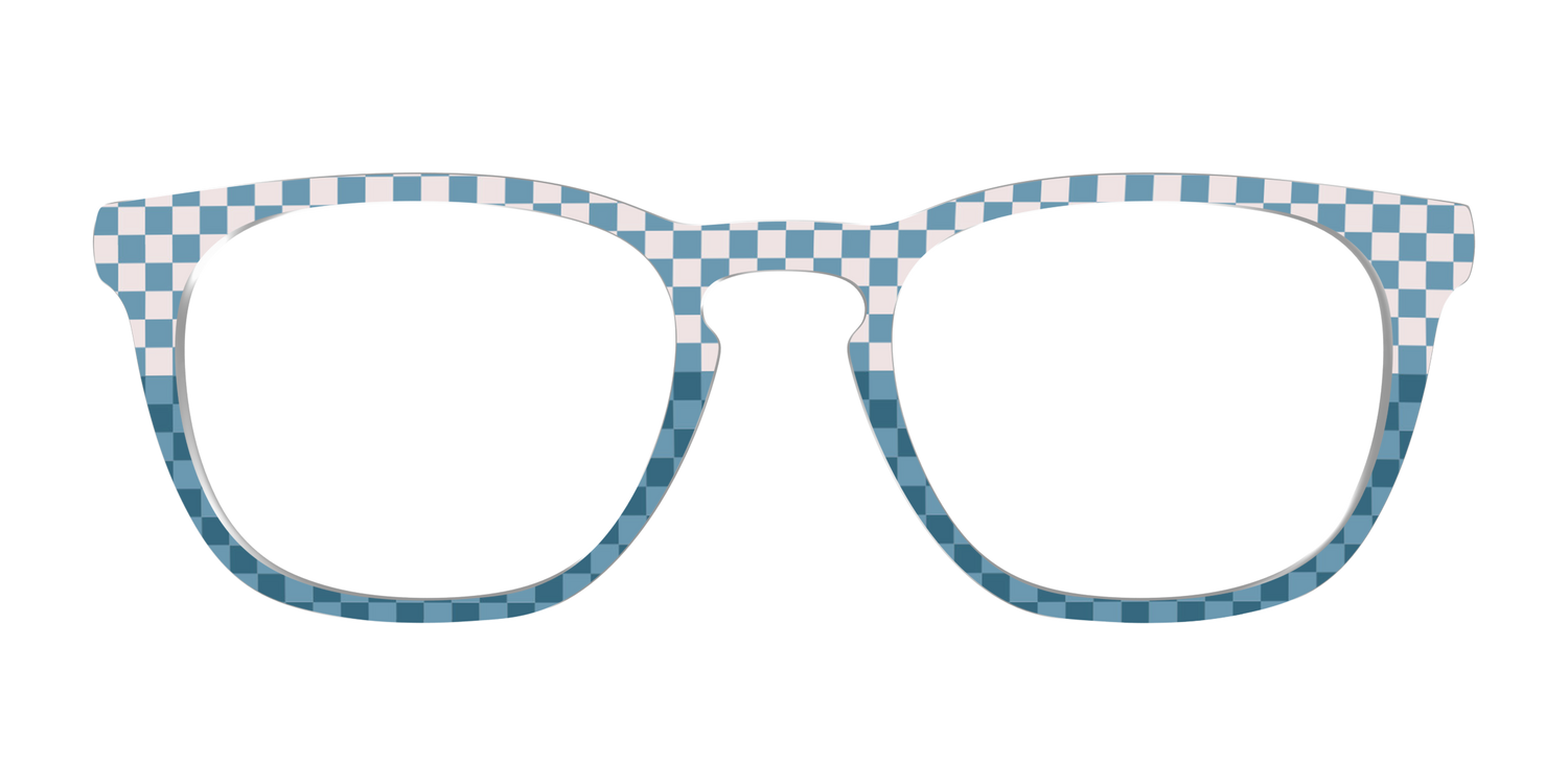 The Cerulean Check Split - Front Top Image - Pair Eyewear
