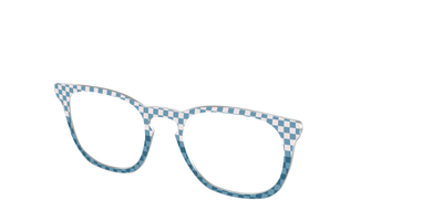 The Cerulean Check Split - Angle Top Thumbnail - Pair Eyewear