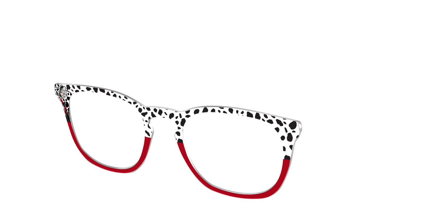 Cruella's Wicked Glamour Split - Angle Top Image - Pair Eyewear