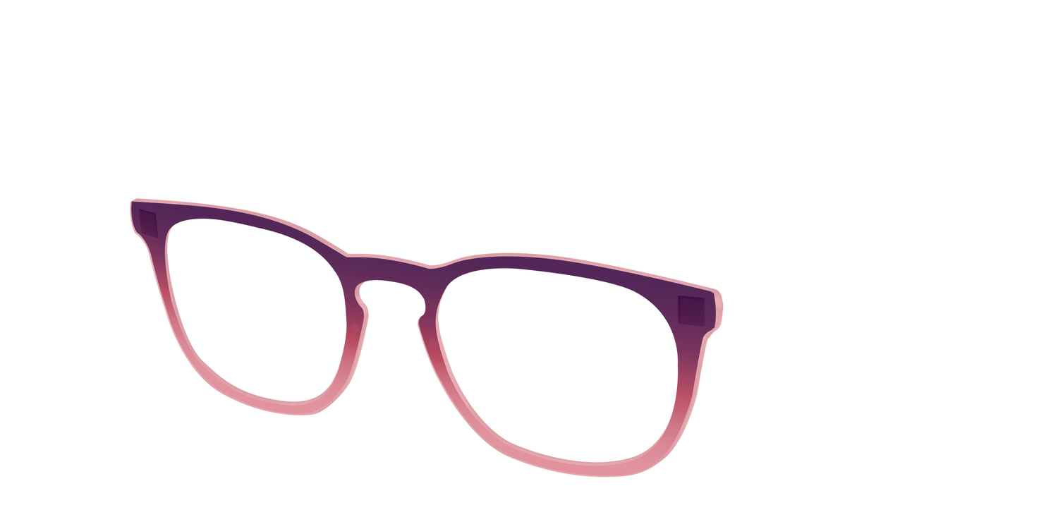 The Desert To Dusk Gradient Crystal - Angle Top Image - Pair Eyewear