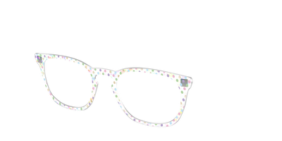 The Egg Polka Dot with Gold Foil Crystal - Angle Top Thumbnail - Pair Eyewear
