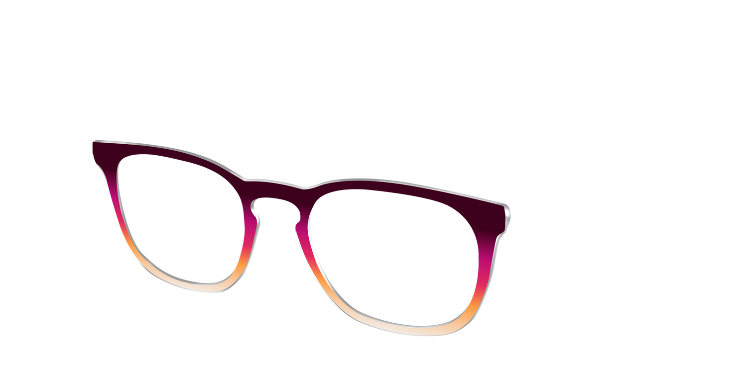 The Ember Gradient - Angle Top Image - Pair Eyewear