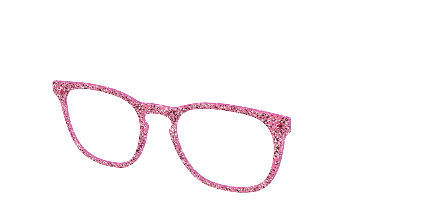 The Hot Pink Sparkle - Angle Top Image - Pair Eyewear