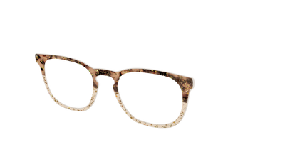 The Khaki Tortoise Crystal Split with Gold Flakes - Angle Top Thumbnail - Pair Eyewear