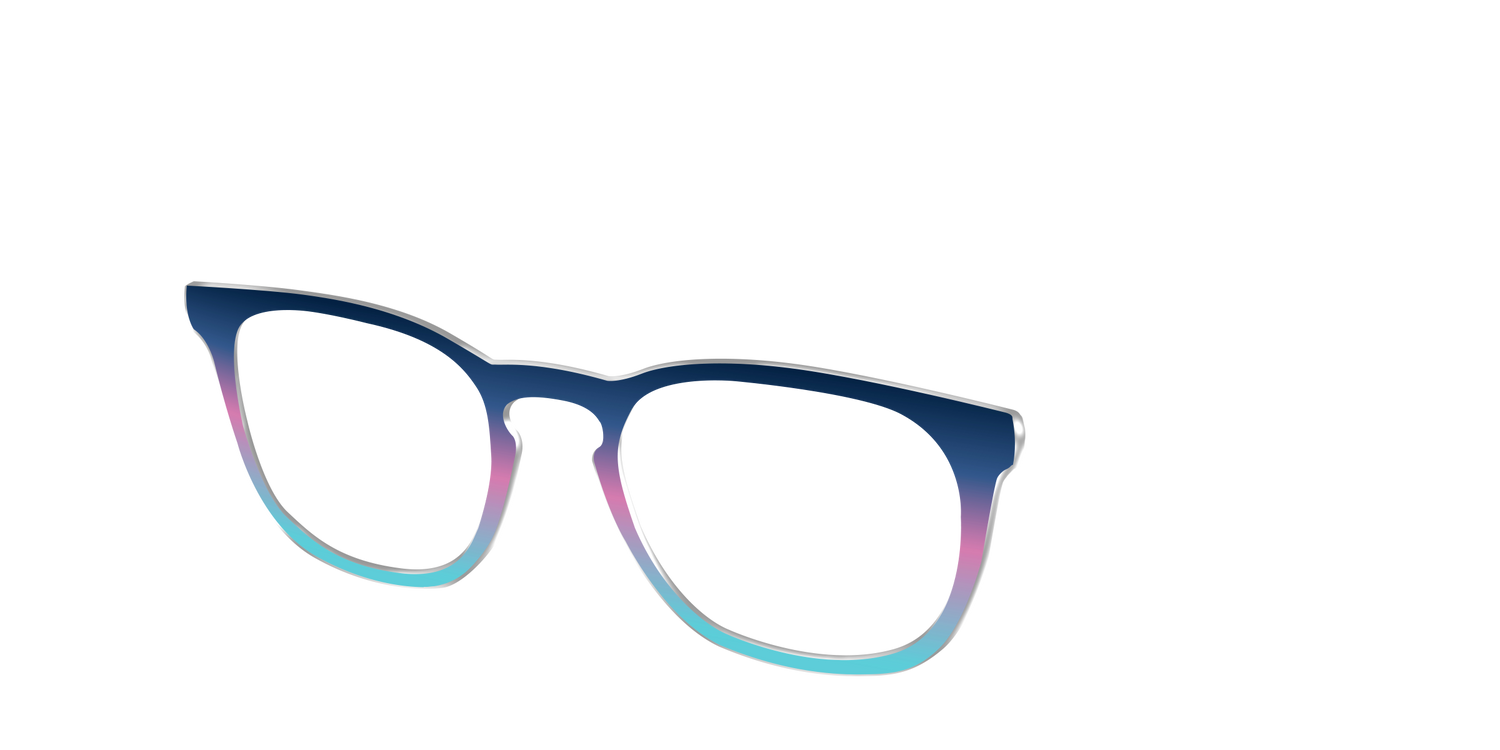 The Midnight to Aquamarine Gradient - Angle Top Image - Pair Eyewear