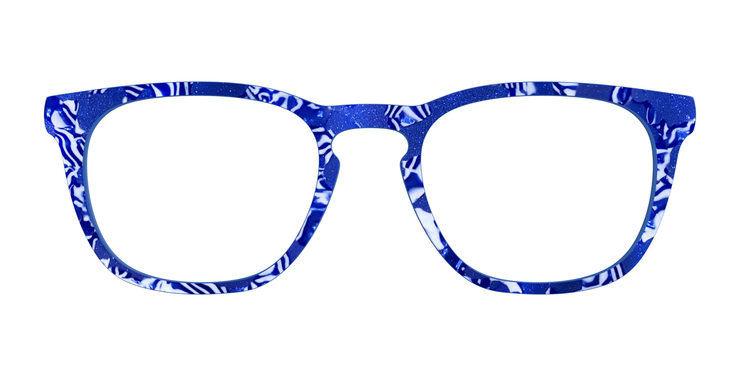 The Navy Shimmer Mosaic - Front Top Image - Pair Eyewear