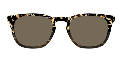 The Polarized Caramel Tortoise Horn Split Sun Top - Front Top Thumbnail - Pair Eyewear