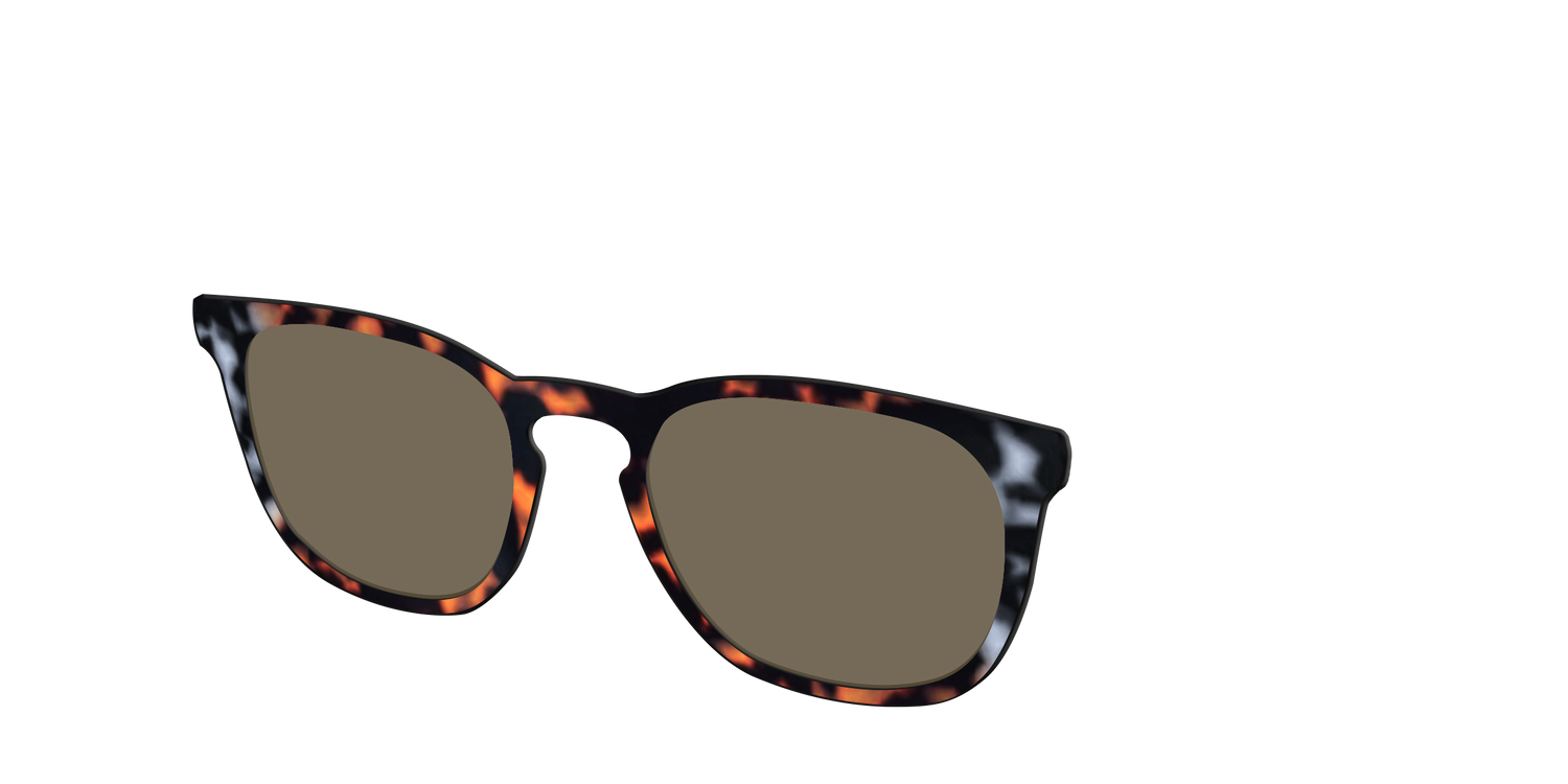 The Polarized Gray & Amber Tortoise Sun Top - Angle Top Image - Pair Eyewear
