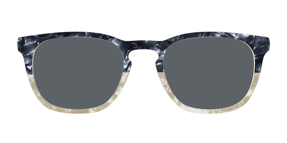 The Polarized Navy to Taupe Pearl Split Sun Top - Front Top Image - Pair Eyewear