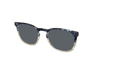 The Polarized Navy to Taupe Pearl Split Sun Top - Angle Top Thumbnail - Pair Eyewear