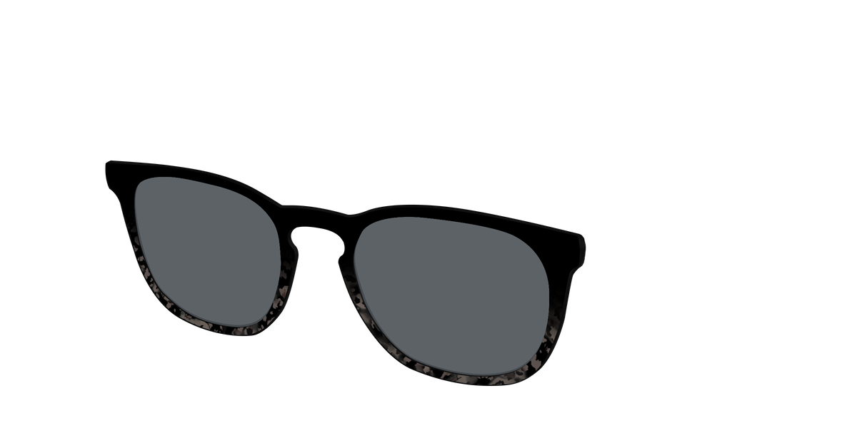 The Polarized Shaded Tortoise Sun Top - Angle Top Image - Pair Eyewear