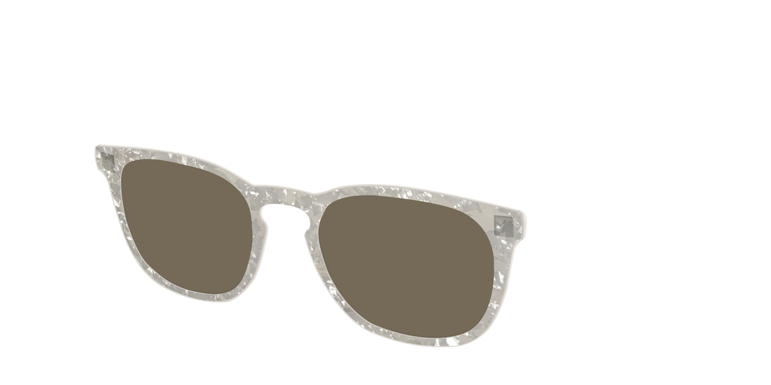 The Polarized White Quartz Pearl Sun Top - Angle Top Image - Pair Eyewear