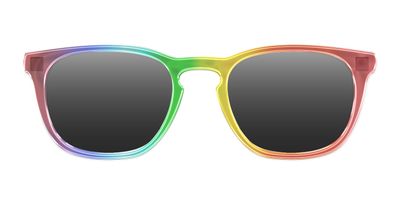The Polarized Rainbow Gradient Sun Top - Front Top Thumbnail - Pair Eyewear