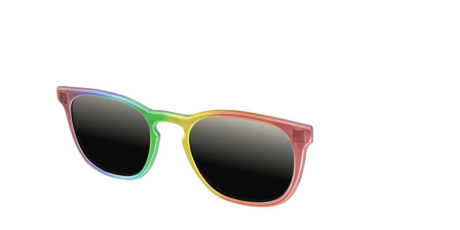 The Polarized Rainbow Gradient Sun Top - Angle Top Image - Pair Eyewear