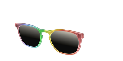 The Polarized Rainbow Gradient Sun Top - Angle Top Thumbnail - Pair Eyewear