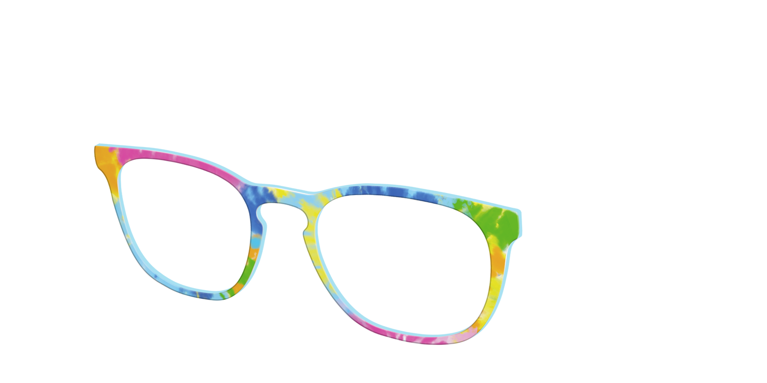 The Rainbow Tie-Dye - Angle Top Image - Pair Eyewear