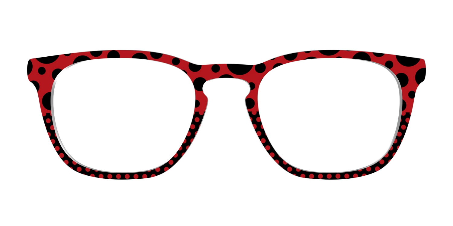 The Red Spotted Split - Front Top Image - Pair Eyewear