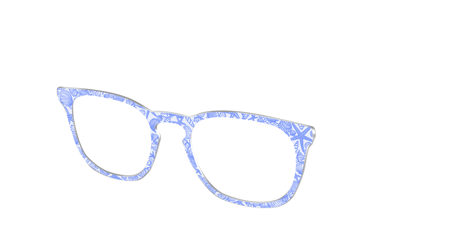 The Reef Blue Shell Lace - Angle Top Image - Pair Eyewear