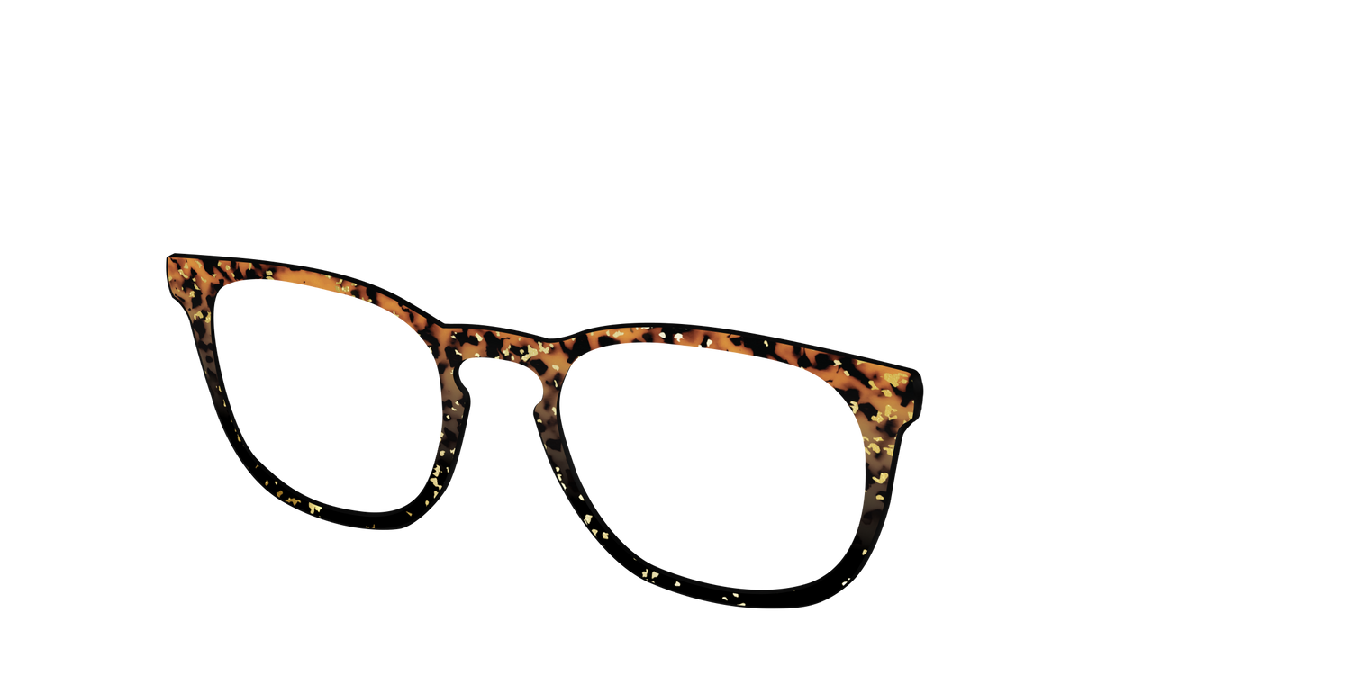 The Rustic Gold Leaf Tortoise - Angle Top Image - Pair Eyewear